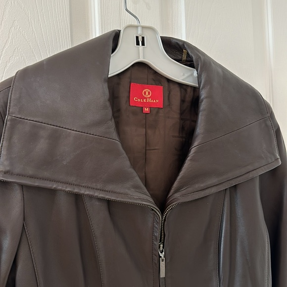 Cole Haan Brown Leather Jacket. Excellent condition! - Picture 3 of 5